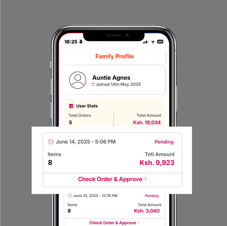 Kwaju Family Account Interface