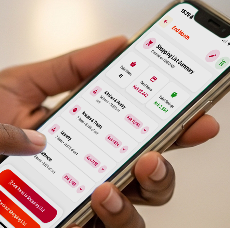 Kwaju Shopping List Interface